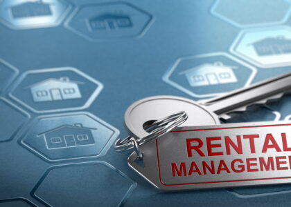Image of rental key with rental management keychain.